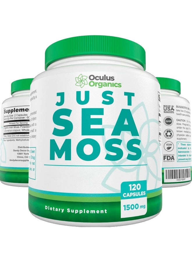 Oculus Organics Just Sea Moss Capsules - 120 Capsules 1500mg Serving