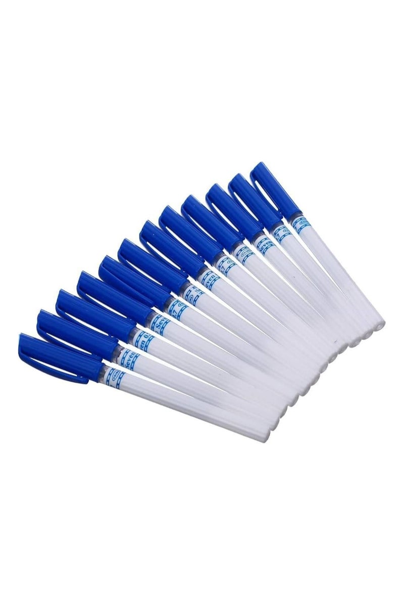 7-piece school supplies set (small and large astronaut pencil case, 4 colored highlighters, wooden pencils, 2 0.7mm ballpoint pens, 3 cartoon-shaped stamp pads, and a 15cm cartoon ruler) - Image 2