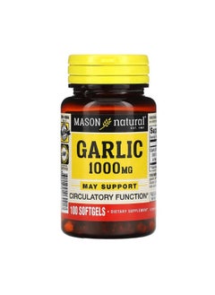 Mason Natural Garlic Oil 1000 mg 100 Softgels  - Image 1