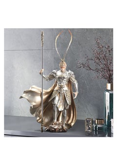 Y&D Monkey King Ornament, Sun Wukong Statue, Journey to The West Statue Ornament, Black Myth Wukong Action Figure, Art Relievo Decoration,Monkey Ornaments Sculpture Office Study Bedroom Decoration  - Image 3