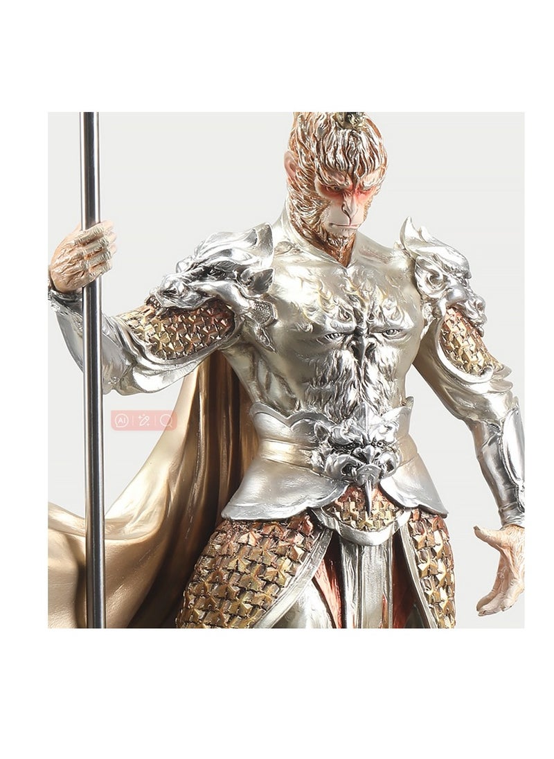 Y&D - Monkey King Ornament, Sun Wukong Statue, Journey to The West Statue Ornament, Black Myth Wukong Action Figure, Art Relievo Decoration,Monkey Ornaments Sculpture Office Study Bedroom Decoration - Image 1
