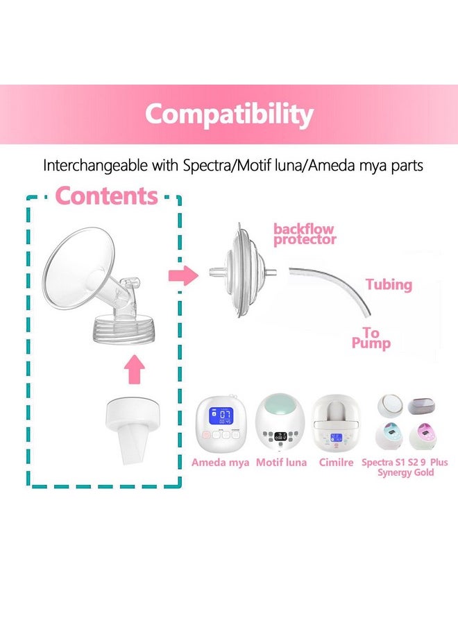 Belmikal - Breastpump Parts Compatible With Spectra S1 S2 9 Plus Motif Luna Ameda Mya Cimilre 15Mm Flange Valve Tube Backflow Protector Replacement Kit For Spectra Accessories/Parts - Image 1