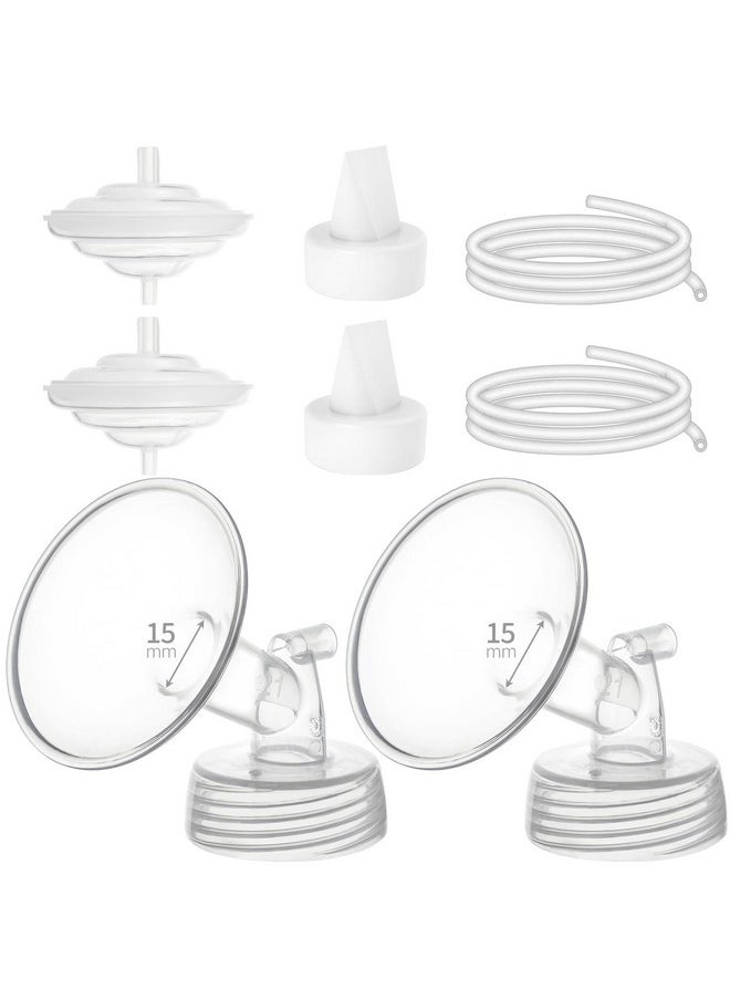 Belmikal - Breastpump Parts Compatible With Spectra S1 S2 9 Plus Motif Luna Ameda Mya Cimilre 15Mm Flange Valve Tube Backflow Protector Replacement Kit For Spectra Accessories/Parts - Image 1