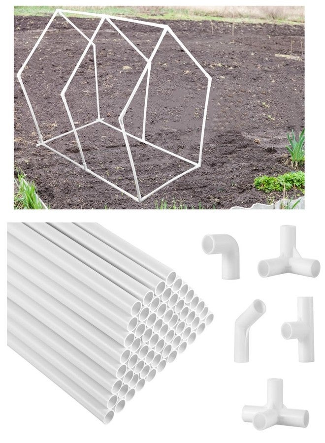 Sawysine مجموعة مشاريع DIY من 102 قطعة من PVC تشمل 60 قطعة من أنابيب PVC و42 قطعة من وصلات أنابيب PVC للاحتباس الحراري، المزرعة، الحديقة، المنزل، ورشة العمل (1/2") - Image 1