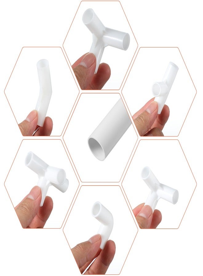 Sawysine مجموعة مشاريع DIY من 102 قطعة من PVC تشمل 60 قطعة من أنابيب PVC و42 قطعة من وصلات أنابيب PVC للاحتباس الحراري، المزرعة، الحديقة، المنزل، ورشة العمل (1/2") - Image 4