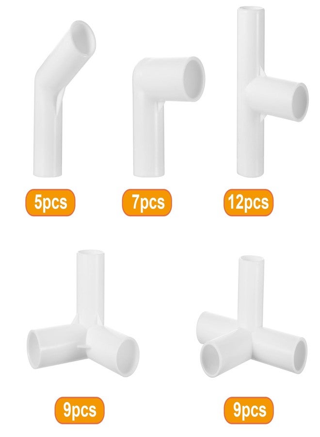 Sawysine مجموعة مشاريع DIY من 102 قطعة من PVC تشمل 60 قطعة من أنابيب PVC و42 قطعة من وصلات أنابيب PVC للاحتباس الحراري، المزرعة، الحديقة، المنزل، ورشة العمل (1/2") - Image 2