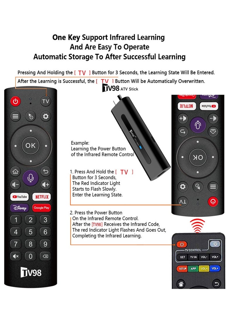 TV98 8K TV Stick 2+16GB Ultra HD Streaming Player with Android TV System Built-in Google Assistant Voice Remote  - Image 5