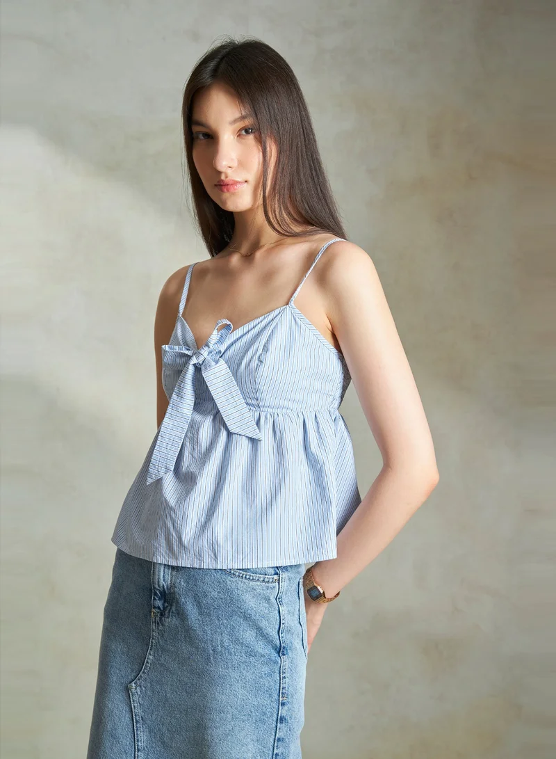 Virgio VIRGIO 100% Cotton  Cami Top With Bow Detail