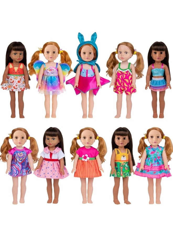 ebuddy - 10 Sets Baby Doll Clothes Outfit Dress for 10 Inch Baby Dolls 12 Inch Baby Dolls 14 to 14.5 Inch Dolls(Fashion Sets) - Image 1