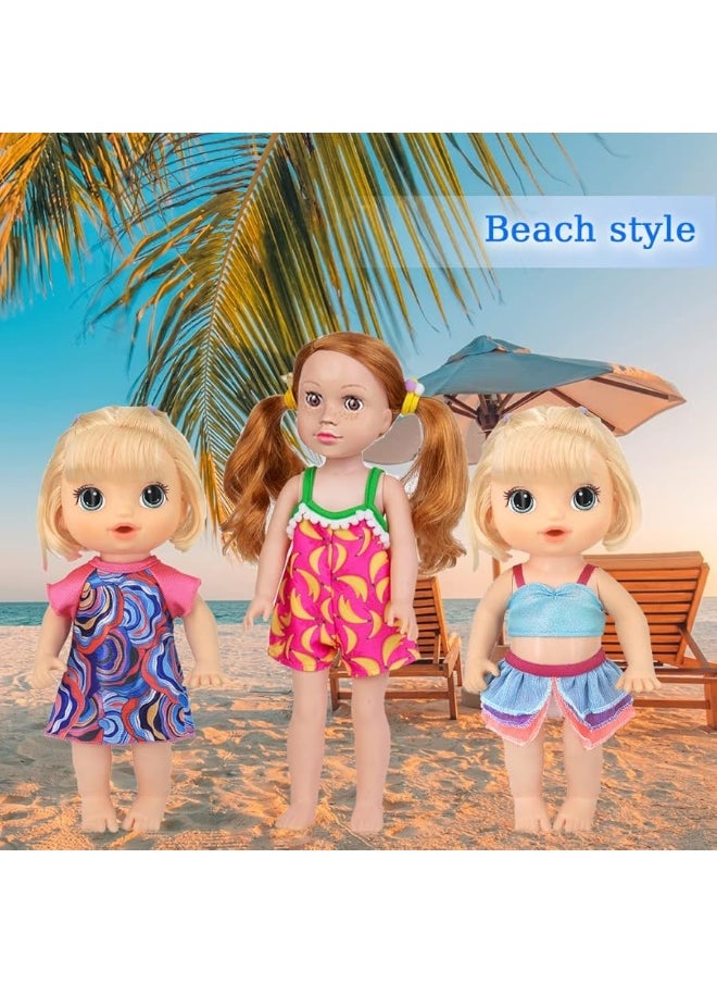 ebuddy - 10 Sets Baby Doll Clothes Outfit Dress for 10 Inch Baby Dolls 12 Inch Baby Dolls 14 to 14.5 Inch Dolls(Fashion Sets) - Image 1