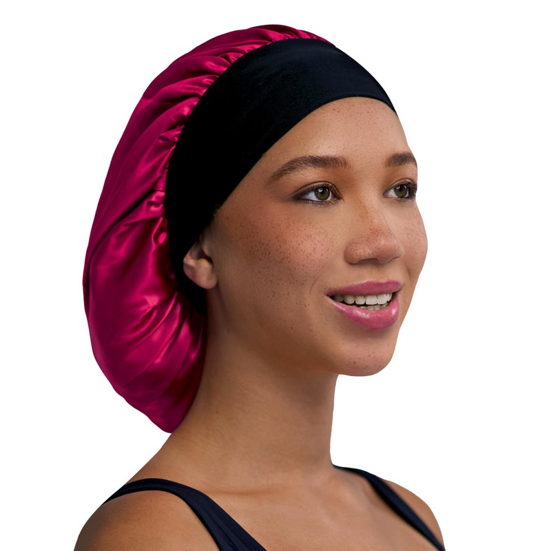 Evolve Firstline Firstline evolve fuchsia satin wide edge bonnet, Pink - Image 3
