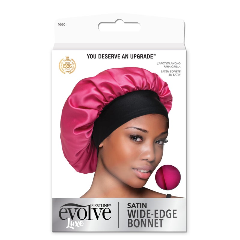 Evolve Firstline Firstline evolve fuchsia satin wide edge bonnet, Pink - Image 1