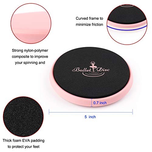 Weensmeil Turn Board for Dancers, Ballet Turning Board, Turning Boards for Dancers, Spinning Boards for Pirouette, Turns and Balance, Spinner Boards for Dancers, Ice Skaters, Gymnasts and Cheerleaders, Pink - Image 3