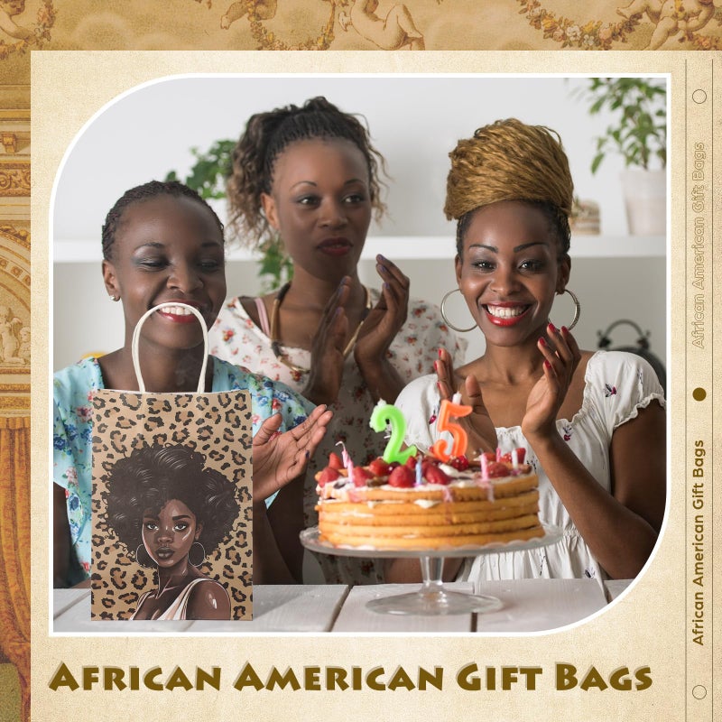 Kolldenn 24 Pcs African American Gift Bags for Women Paper African Purses Black History Bags with Handles Bulk for Commemoration Christmas Festival Party Goody Favors Juneteenth Freedom Day - Image 4