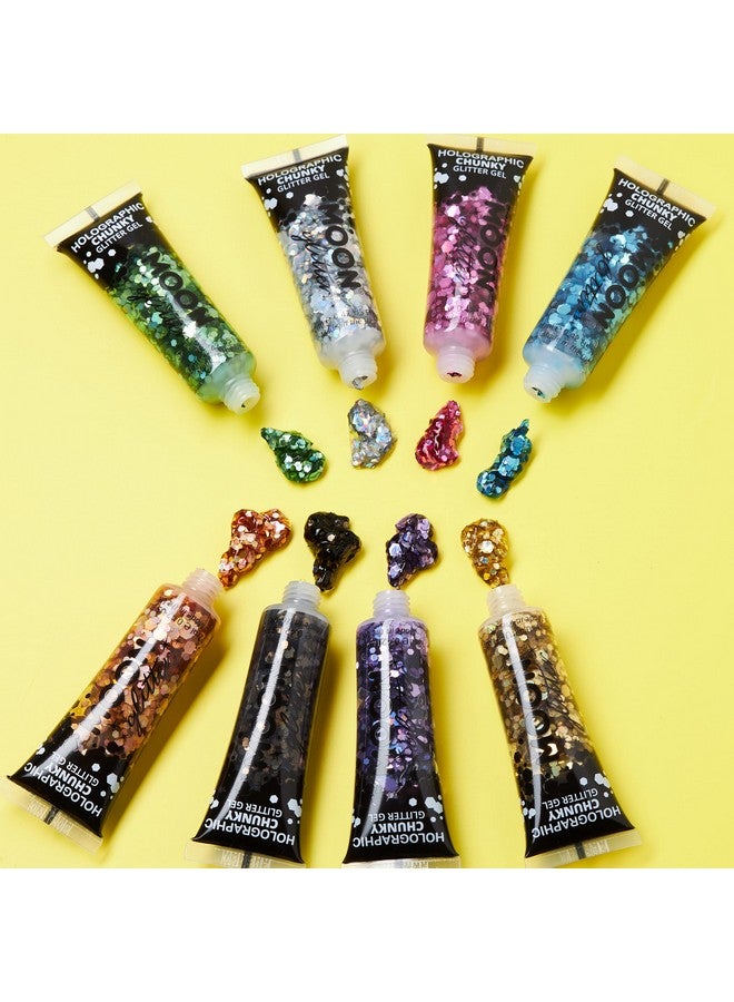 Moon Glitter Holographic Chunky Face & Body Glitter Gel By Moon Glitter 12Ml Blue Glitter Face Paint - Image 5