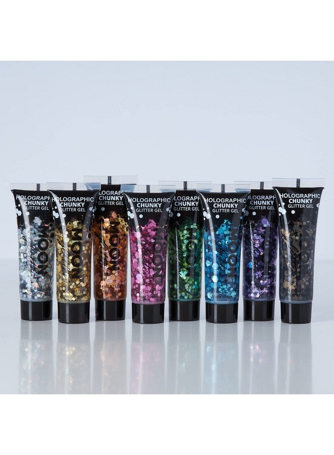 Moon Glitter Holographic Chunky Face & Body Glitter Gel By Moon Glitter 12Ml Blue Glitter Face Paint - Image 4