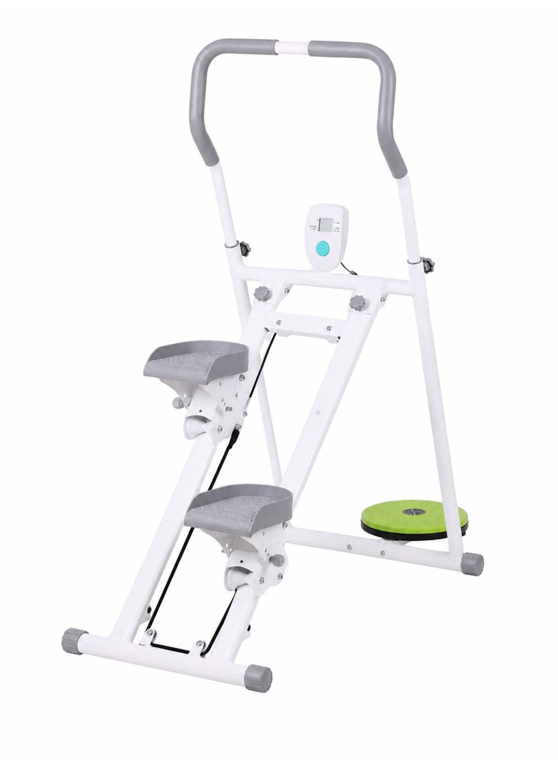 Lifetop Home Stair Climber Stepper with LCD Monitor, Adjustable Handlebars, Twist Waist Disc & Non-Slip Pedals for Full Body Cardio Workout - Image 1