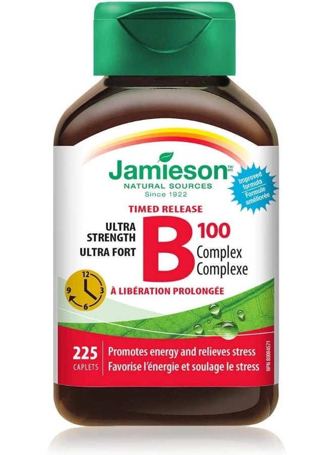 Jamieson Time Release Ultra Strength B100 Complex 225 Caplets - Image 1