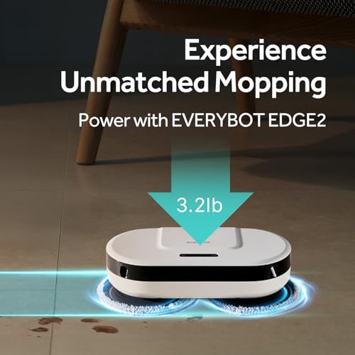 EVERYBOT New Edge2 Robot Mop - Upgraded in 2024 | World’s First Spin MOP Cleaning | Wheel-Less Solution | Powerful Floor MOP Cleaner | Fast Moving Speed & Low Noise Design & Simple Operation - Image 2