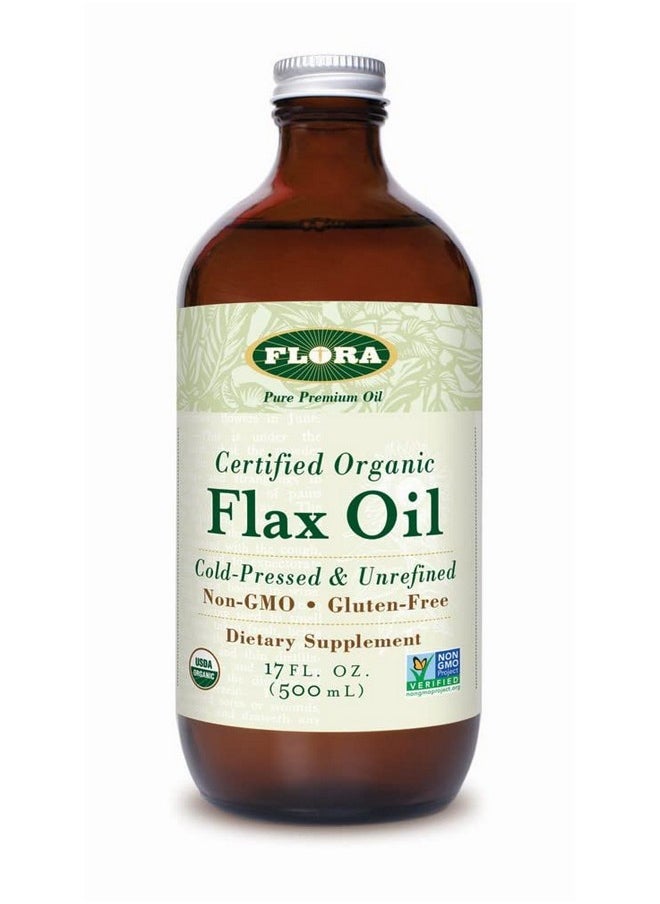 Flora Flax Oil Omega3S Rich Certified Organic 17 Fl Oz  - Image 1