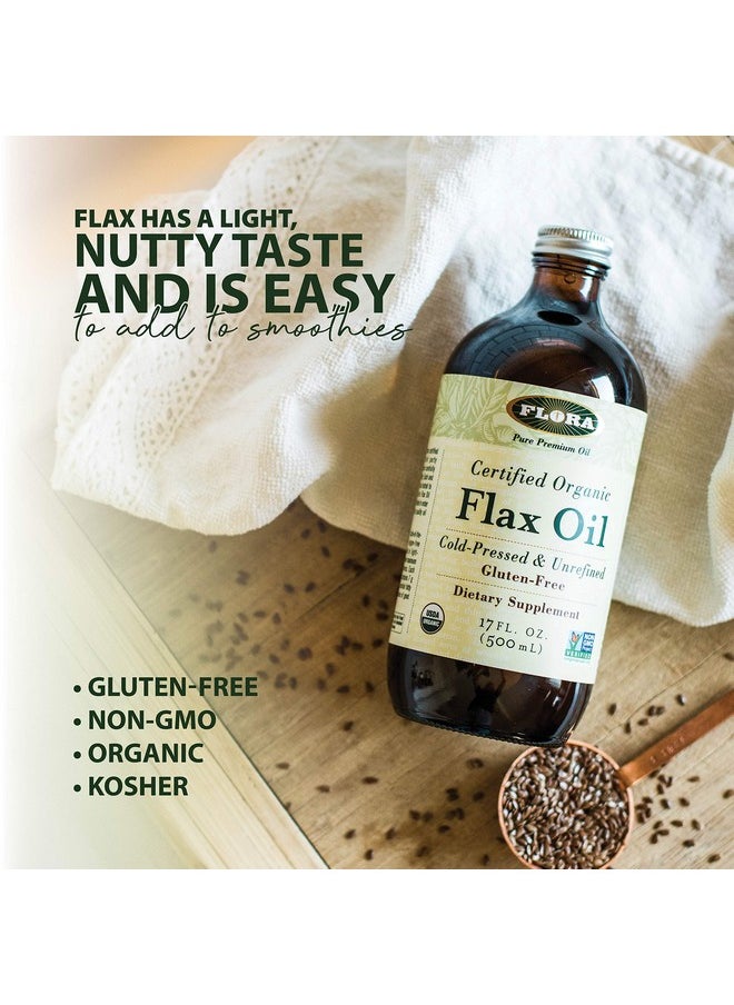 Flora Flax Oil Omega3S Rich Certified Organic 17 Fl Oz  - Image 5