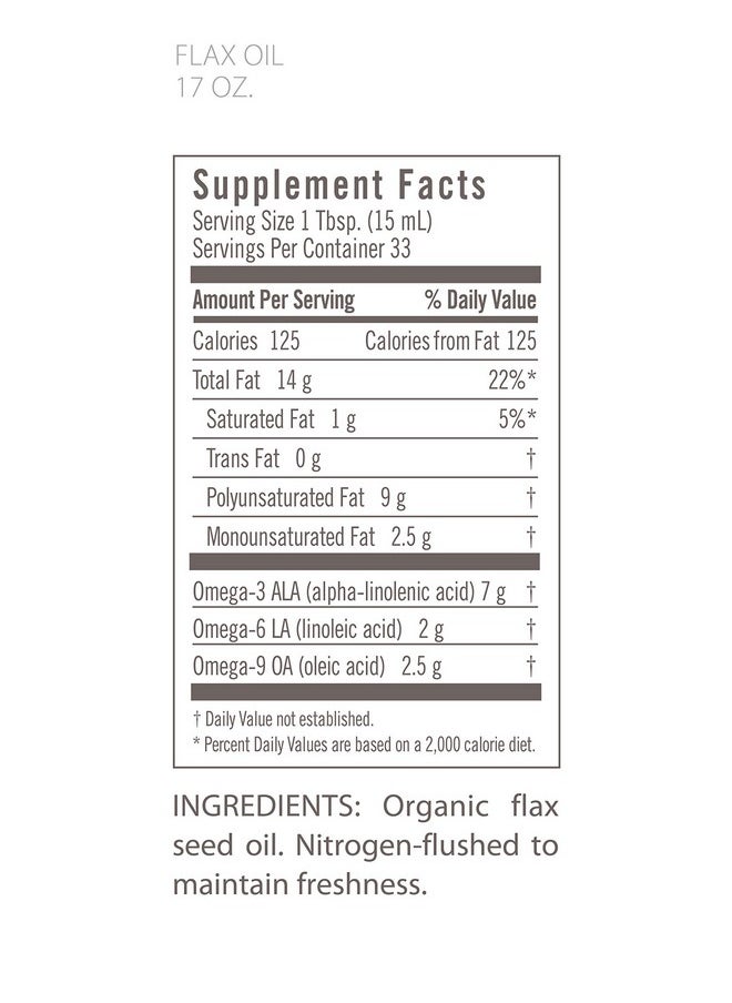 Flora Flax Oil Omega3S Rich Certified Organic 17 Fl Oz  - Image 3