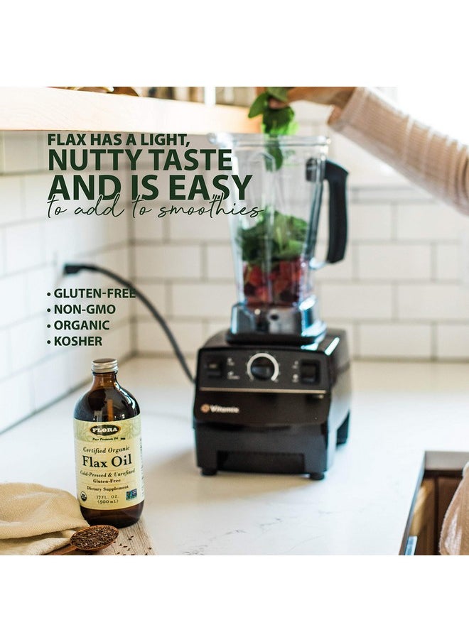 Flora Flax Oil Omega3S Rich Certified Organic 17 Fl Oz  - Image 4