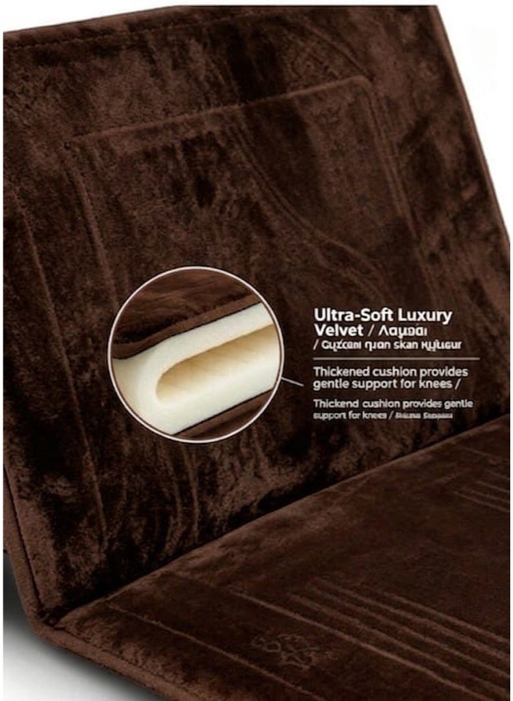 Foldable Padded Prayer Mat with Ultra-Soft Velvet Cushion - Image 1