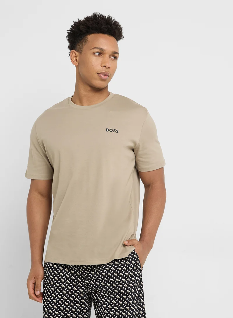 BOSS Logo Crew Neck T-Shirt And Shorts Set