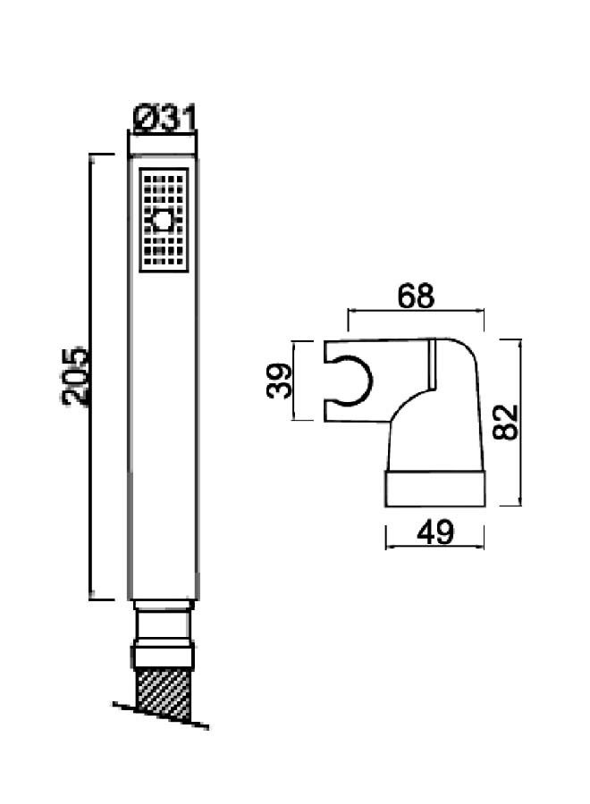 BURG Wall Mounted Single Lever Bath Shower Mixer Silver - Image 4