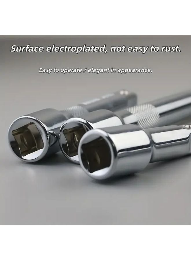 4Pcs Socket Extension Set 1 2 Large Fly 3 8 Medium Fly 1 4 Small Fly Ratchet Electric Wrench Universal Extension - Image 3