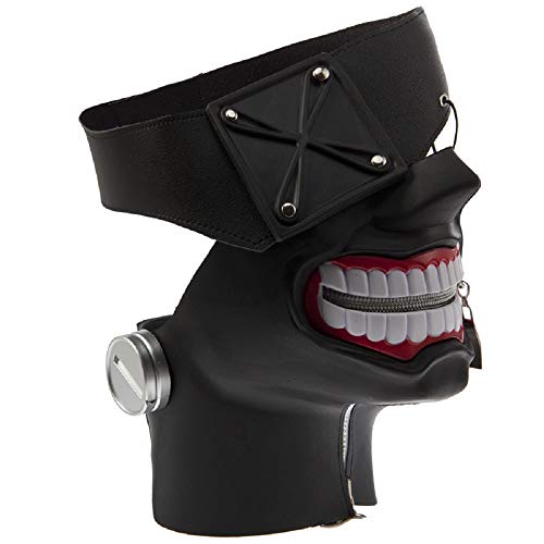 damdos Halloween Props Anime Masks Cosplay Props, Kaneki Masks Ken Mask Cosplay Wig Adjustable Zipper Rubber - Image 2