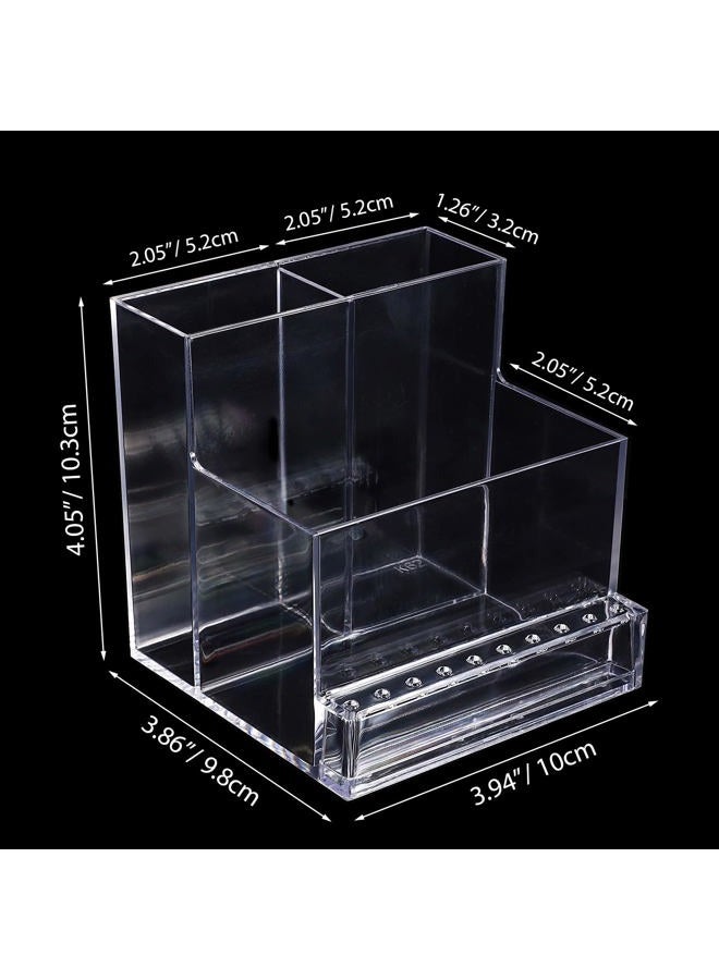 Noverlife 10 Holes Mini Nail Drill Machine & Bits Storage Box, Transparent Nail Drill Grinding Bit Organizer, Plastic Nail Drill Tool Displayer Holder Case (Not Included Nail Drill Machine & Bit) - Image 2