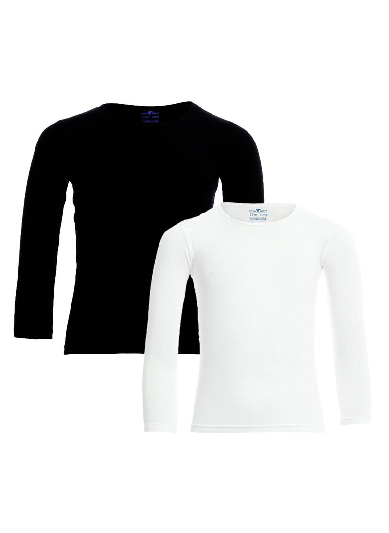 Mesery Bundle OF (2) Full Sleeve Round Neck T- Shirts - For Boys  - Image 1