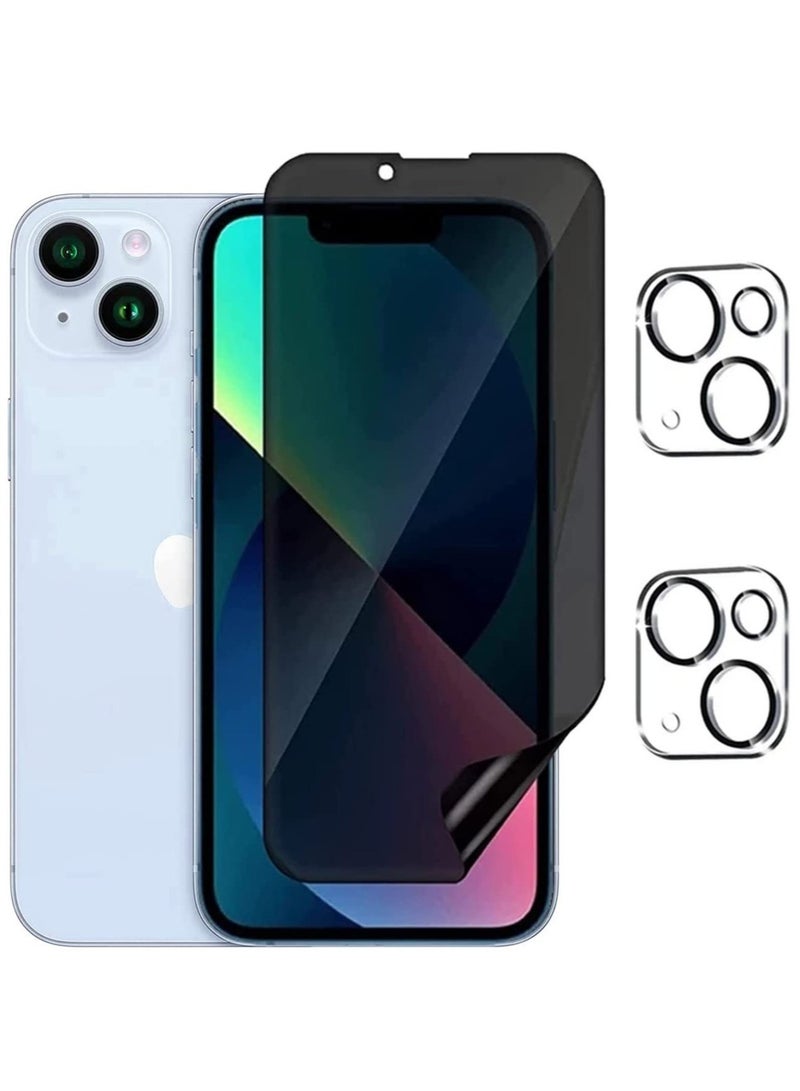 [4 Pack] Compatible with iPhone 14 Max Privacy Screen Protector Camera Lens Protector Anti-Spy Soft Film [2022] Hydraulic Film (iPhone 14 Max) - Image 1
