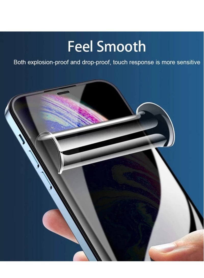 [4 Pack] Compatible with iPhone 14 Max Privacy Screen Protector Camera Lens Protector Anti-Spy Soft Film [2022] Hydraulic Film (iPhone 14 Max) - Image 3