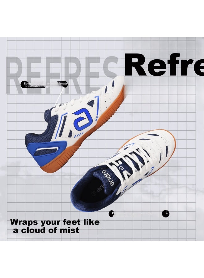 Andro An Duo Table Tennis Shoes Men Women Non-slip Wear-resistant Sports Shoes Tianrui Torin White Blue Size 41 - Image 2