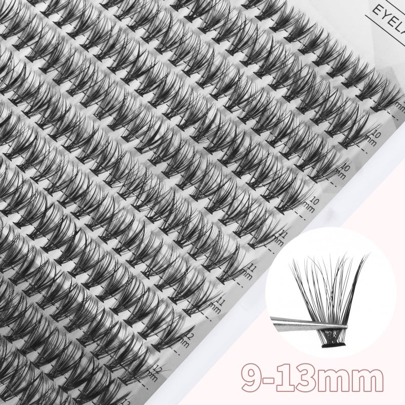 MAGEFY 220 pcs Cluster Lashes 30D 0.07C Eyelash Clusters 9-13mm Individual Lashes Volume Long DIY Eyelash Extension Reusable Eyelashes Mixed Length - Image 2