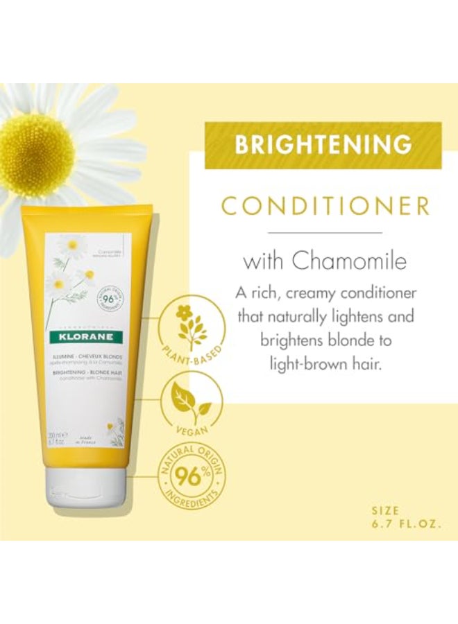 Klorane Brightening Conditioner with Chamomile Enhances Highlights Brightens Blonde Hair Hydrogen Peroxide Ammonia Silicone Paraben Sulfate Free 67 fl oz - Image 4