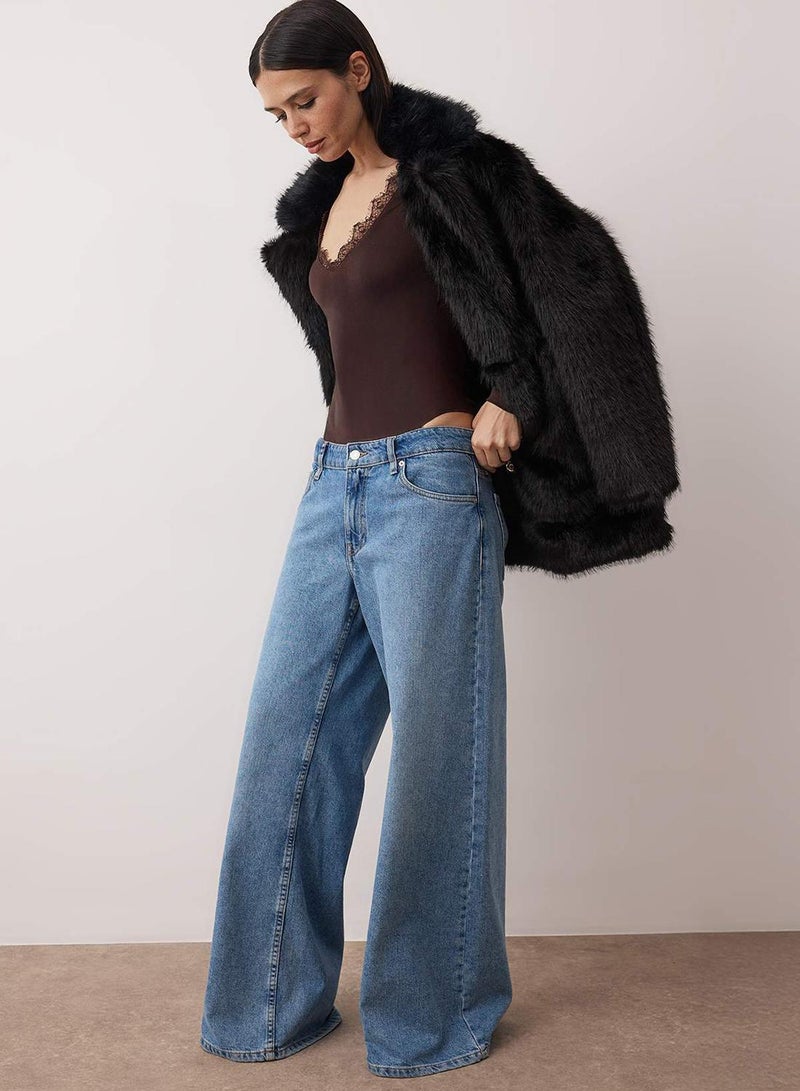 trendyol Brown Knitted Lace Collar Detailed Body - Image 2