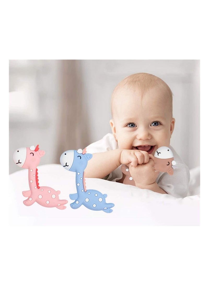 SYOSI 2-Pack Silicone Baby Teething Toys Organic Teething Gum Soft and Safe Chew Baby Teething Gum Pain Relief Toys for Little Boys and Girls - Image 2