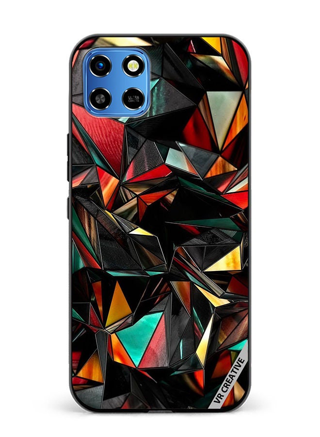 VR CREATIVE Protective Case Cover For Infinix Smart 6 HD Polygon Abstract Design Multicolour - Image 1