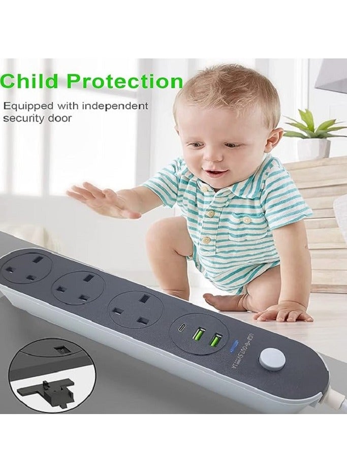 Electricity Joint & Connector (3AC Ports+2USB Ports+1Type-C)(EX-6009) - Image 2