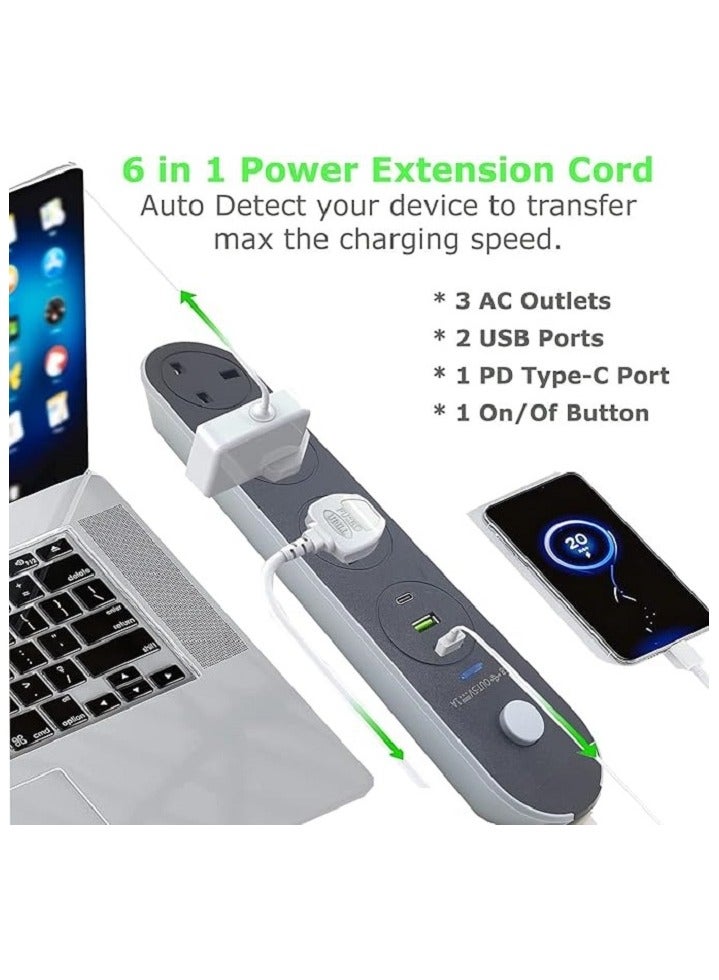 Electricity Joint & Connector (3AC Ports+2USB Ports+1Type-C)(EX-6009) - Image 3