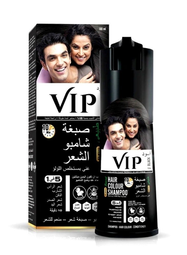 VIP Hair colour shampoo 5 in 1 Black