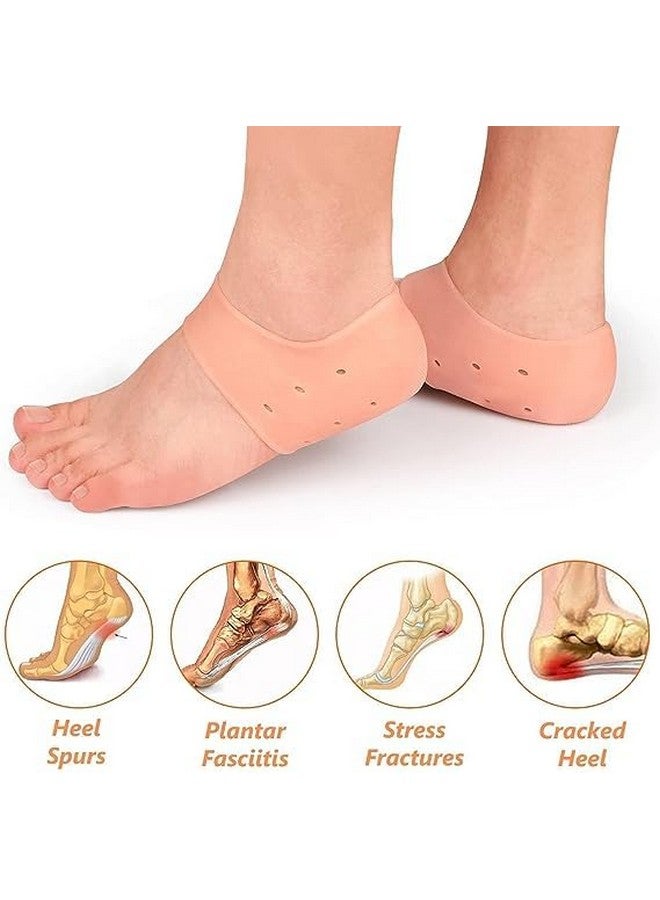 VARiSTY VARiSTY Silicone Gel Heel Pad Socks For Heel Swelling Pain Relief,Dry Hard Cracked Heels Repair Cream Foot Care Ankle Support Cushion Combo - For Men And Women (H) - Image 2