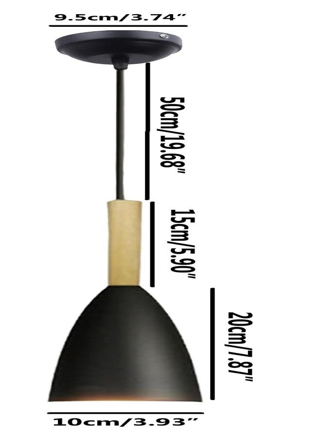 GreyWings Modern Cone Black Aluminium Hanging Pendant Light Cord, Antique Decor, E-27 Holder,(Bulb is not Included.), Pack of 4 - Image 3