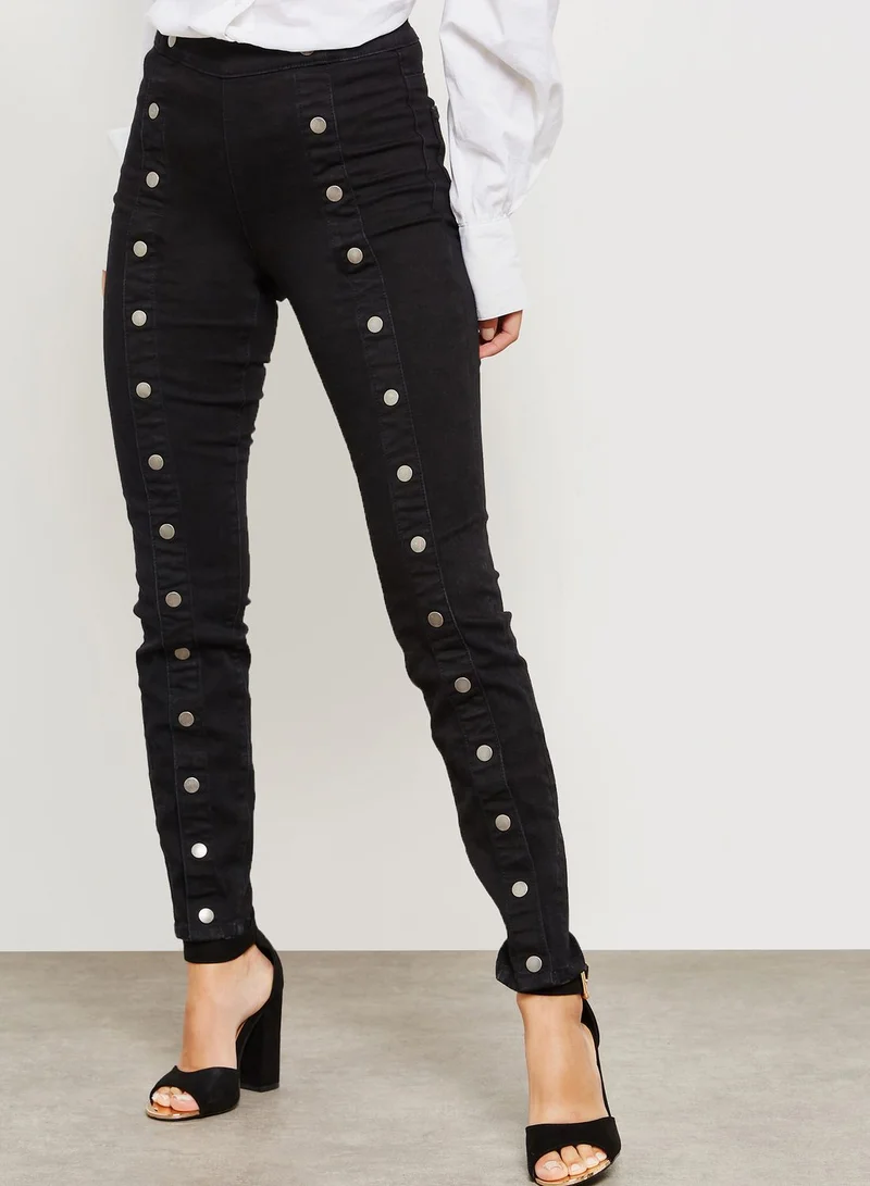 Bardot Popper Skinny Jeans