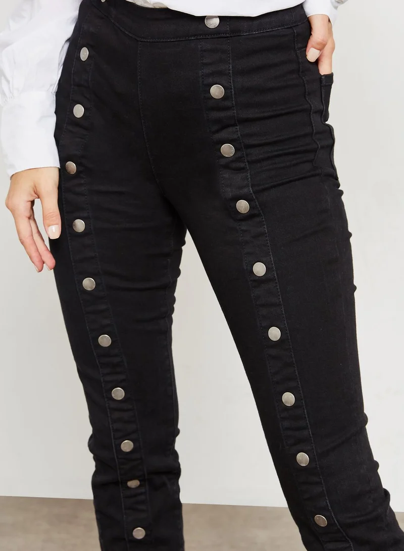 Bardot Popper Skinny Jeans