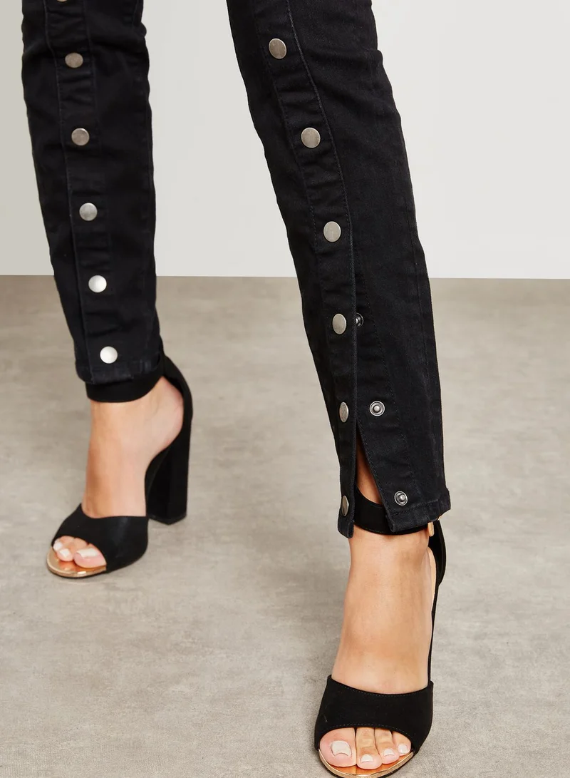 Bardot Popper Skinny Jeans
